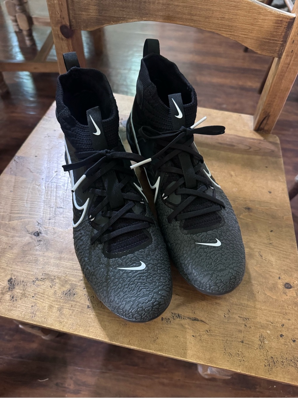 Nike Black Alpha Huaruache High-Top Metal Baseball Cleats-Never Worn